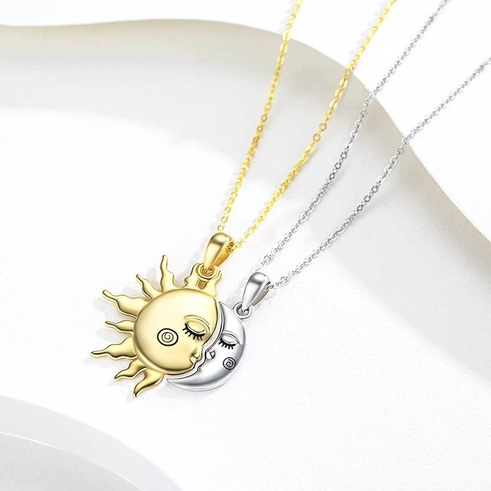 18K Golden Magnetic Sun Star Necklace Fashion Personality Couple Pendant Necklace Valentine's Day Gift - EX-STOCK Canada