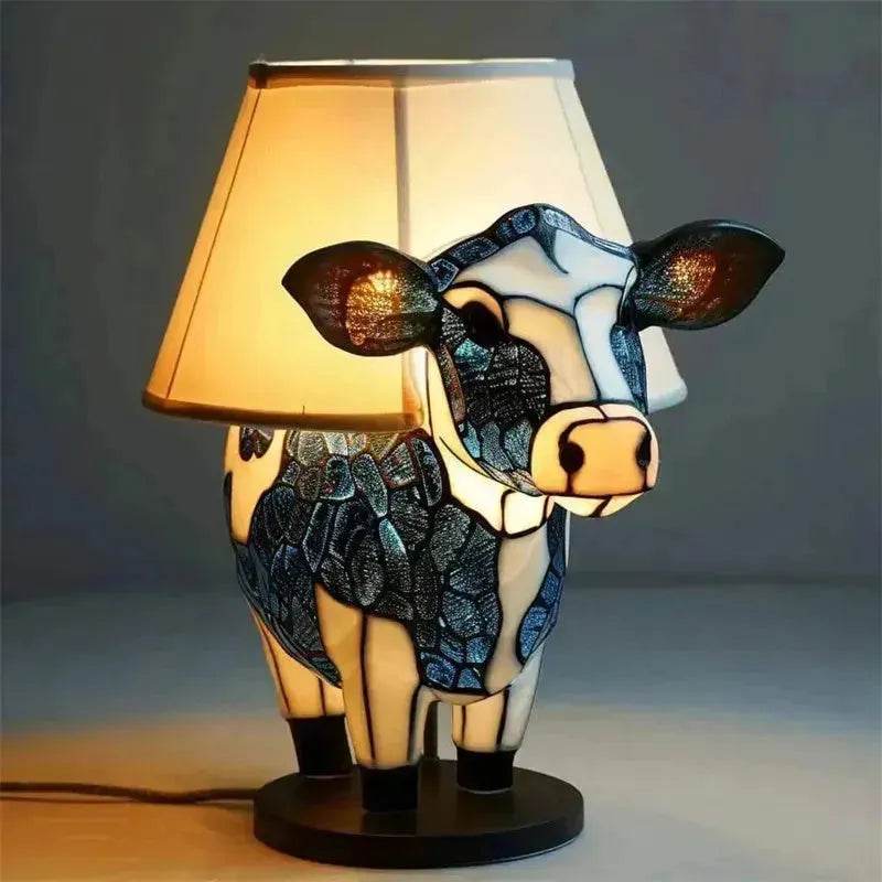 Beautiful Cow Table Lamp Bedside Table Lamp With USB Bedside Lamp For Living Room Bedroom Dormitory Bra Ornament - EX-STOCK Canada