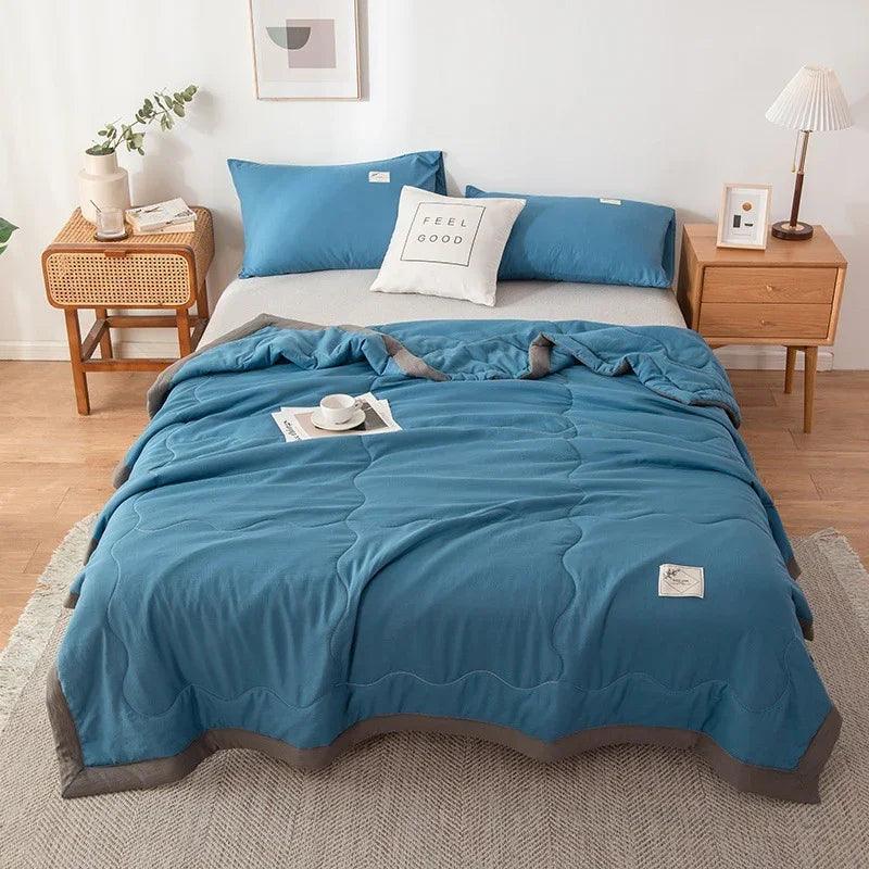 Pure Color Washed Cotton Summer Air Conditioning Duvet EX-STOCK Canada