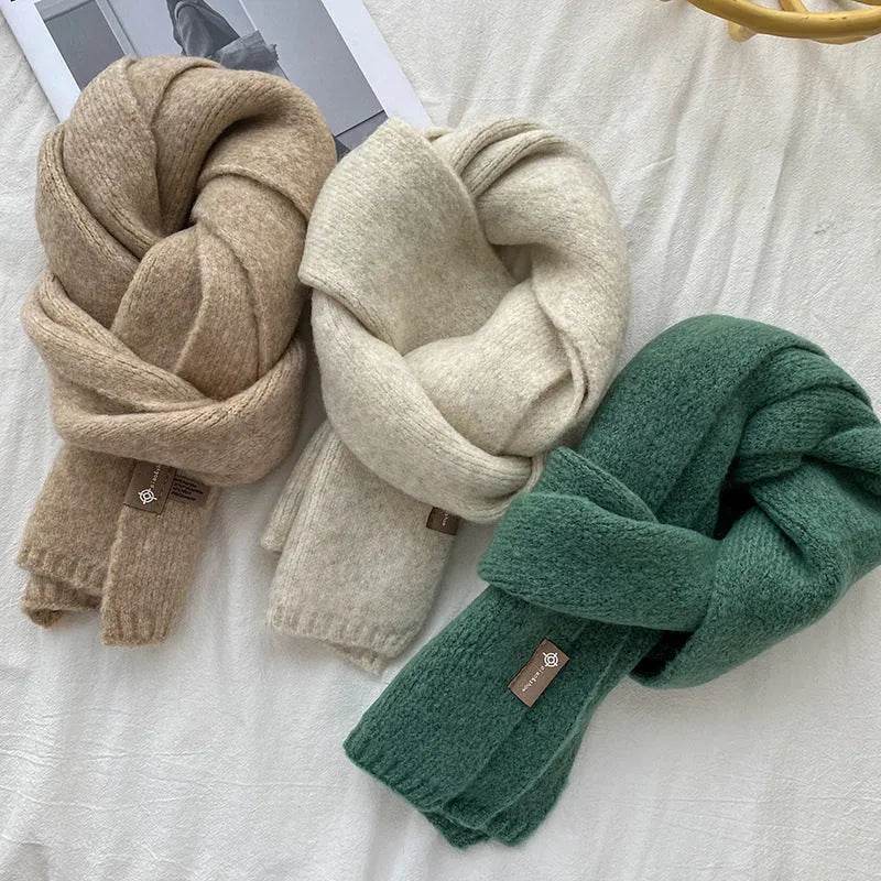 Women's Sweet Version Fleece Solid Scarf Autumn And Winter - EX-STOCK Canada