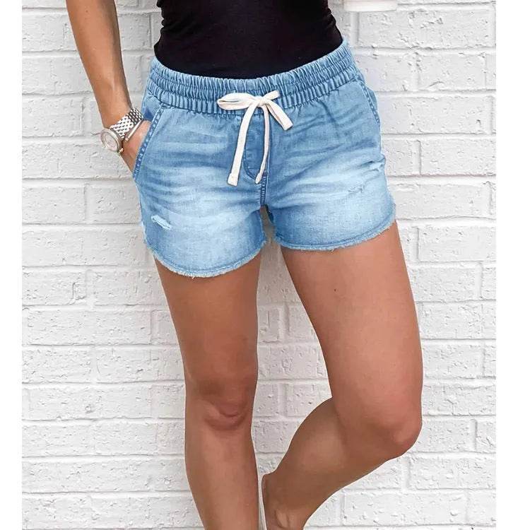 Denim Short Mid Waist Loose Jeans Wash - EX-STOCK Canada