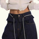 Loose Waist Stitching Small Skirt Baggy Jeans Pant For Men And Women - EX-STOCK Canada