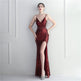 Colorful Sequin Sling Split Sheath Long Dinner Party Dress EX-STOCK Canada