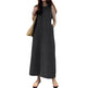 Women's Fashion Sleeveless Mum loose Long Denim Dress - EX-STOCK Canada