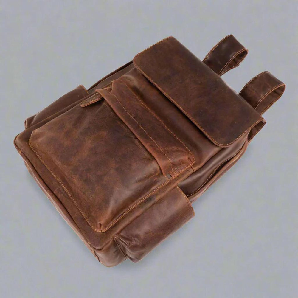 Mochila para portátil vintage de cuero GreenwoodEX-STOCK Canada
