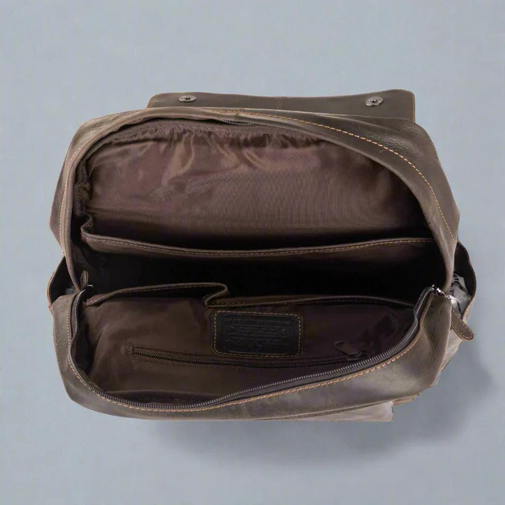 Mochila para portátil vintage de cuero GreenwoodEX-STOCK Canada