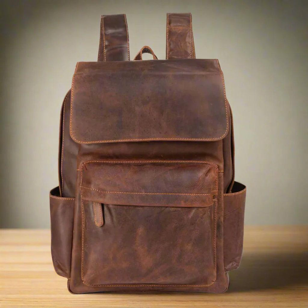 Mochila para portátil vintage de cuero GreenwoodEX-STOCK Canada
