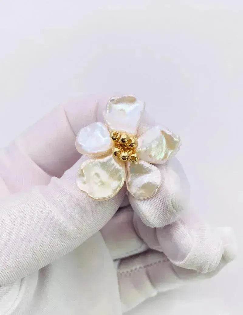 Baroque Pearl Earrings Female European And American Temperament Personality Flower Stud Earrings - EX-STOCK Canada