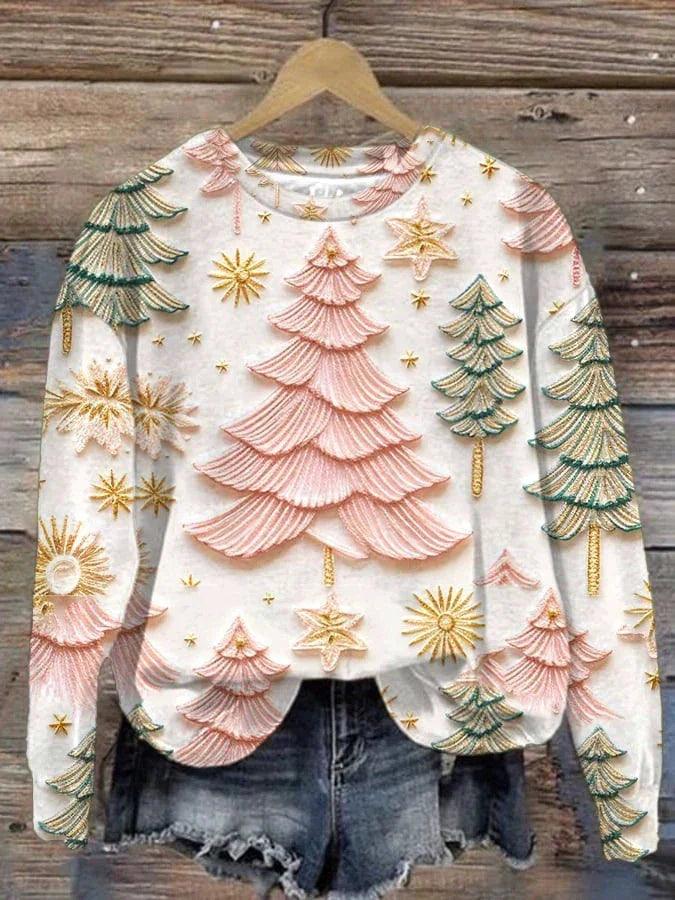 Sweat-shirt de Noël polyvalent pour femmes avec impression numérique 3DEX-STOCK Canada