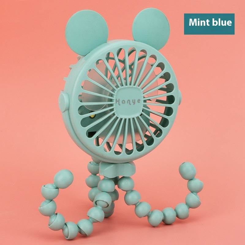 USB Powered summer heat Handheld fan with stand and Night light - EX-STOCK Canada