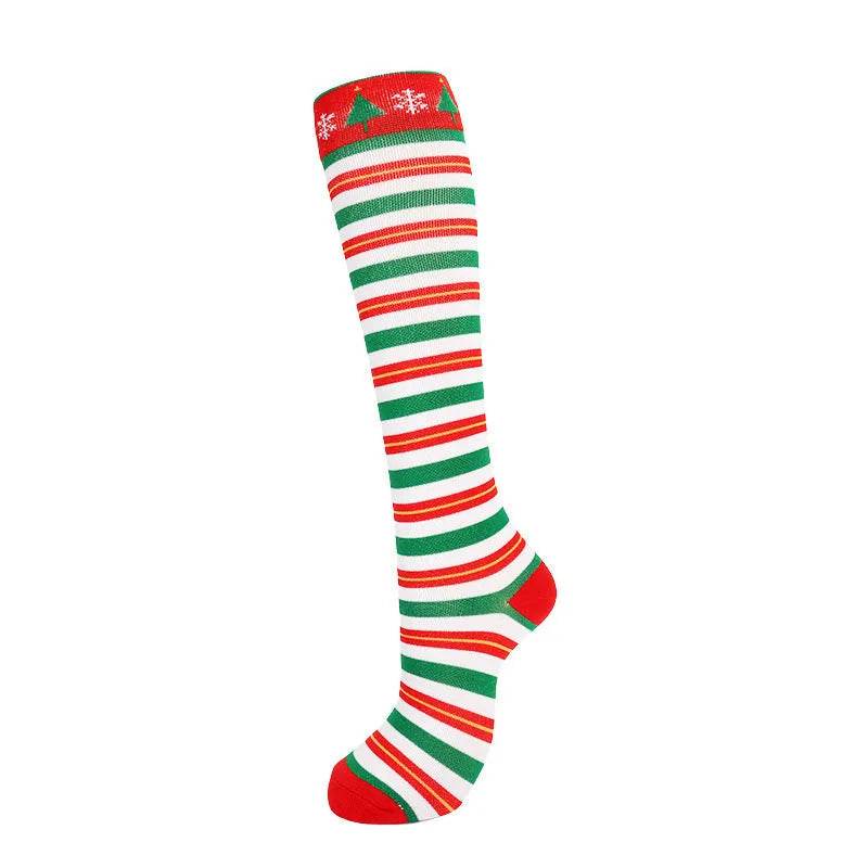 Compression Stockings Christmas Sports High Elastic Breathability - EX-STOCK Canada