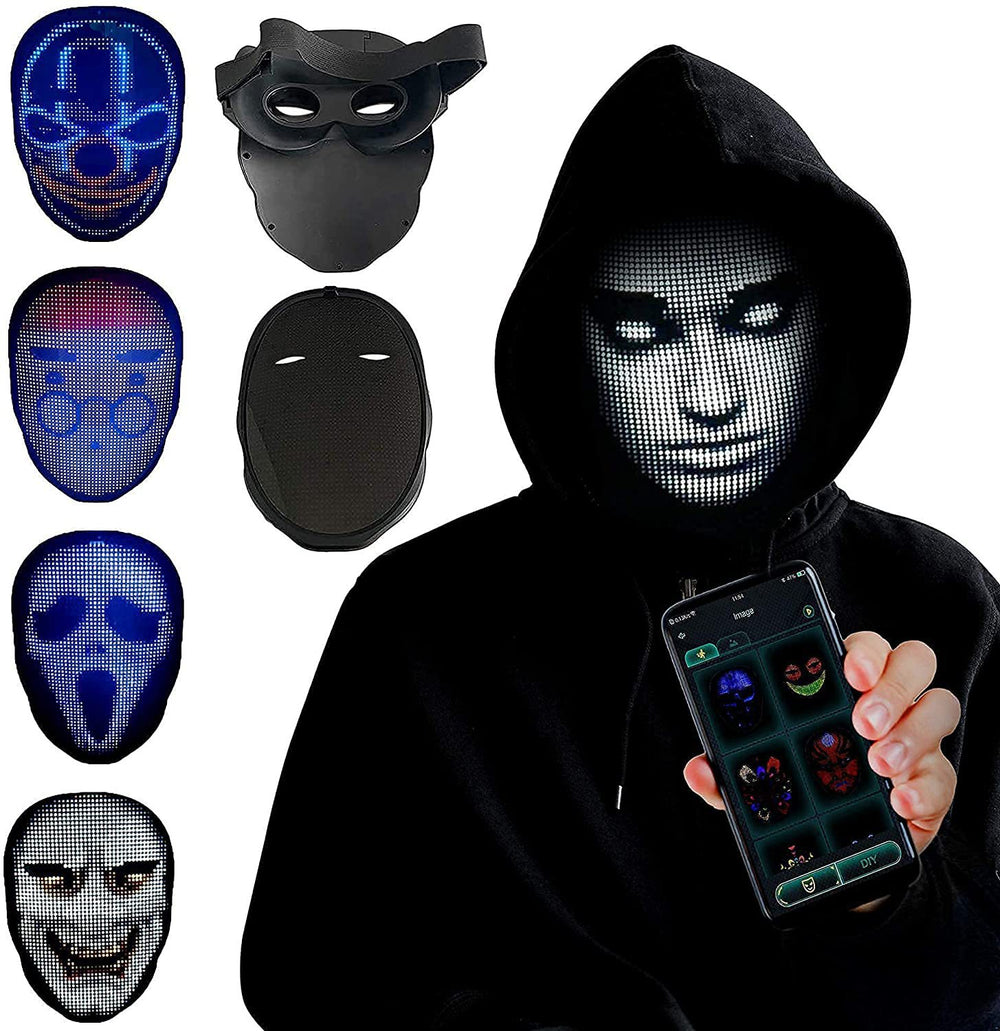 Maschere per il viso di Halloween Maschera luminosa a LED a colori completi Maschera che cambia volto Accessori per feste e barEX-STOCK Canada