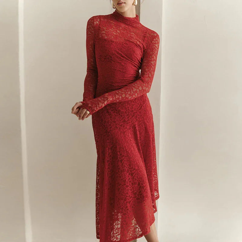 Lace Long Sleeve Dress Plus Suspenders For Women EX-STOCK Canada