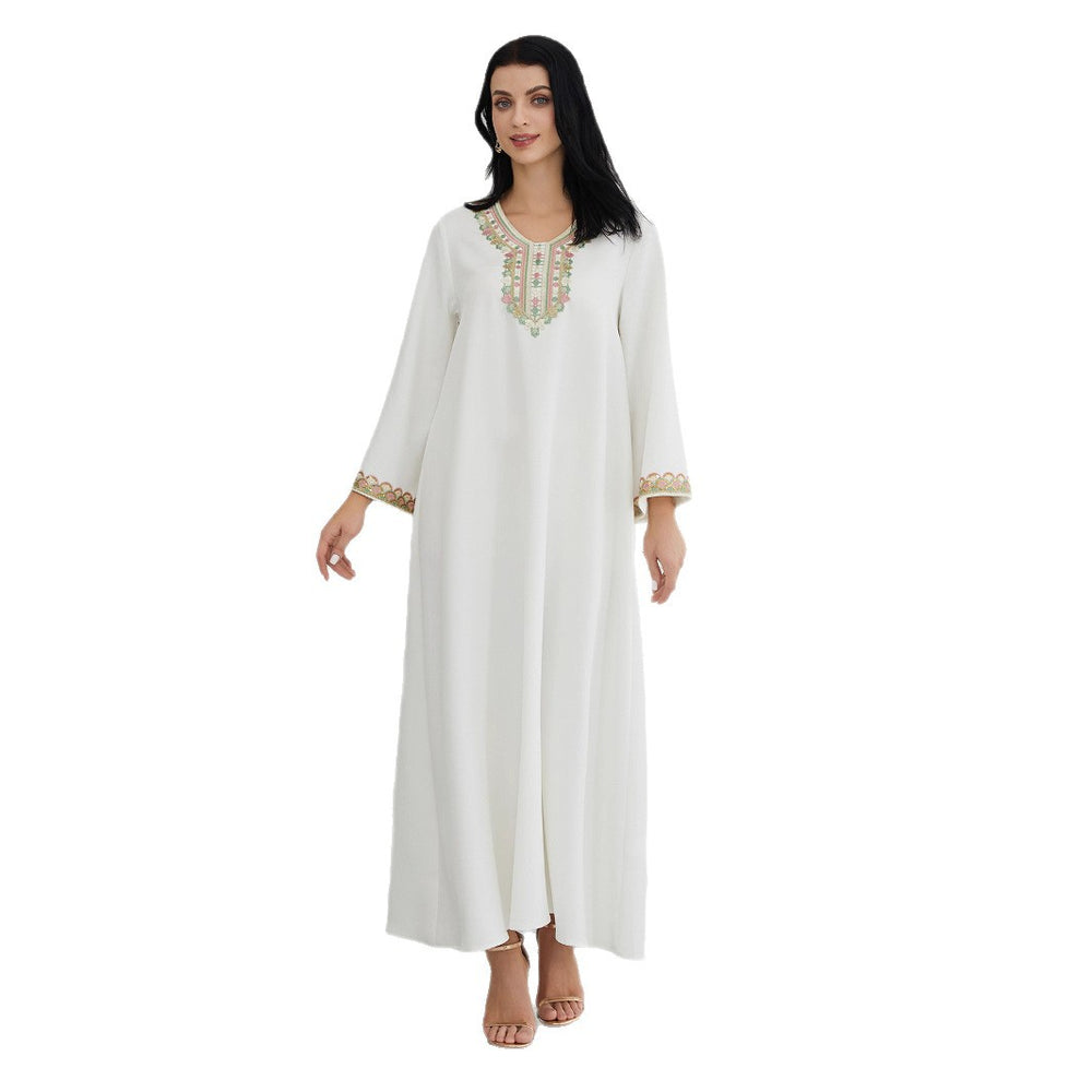 Muslim Women's Wear Fashion Stitching Lace Abaiya Robe - EX-STOCK Canada