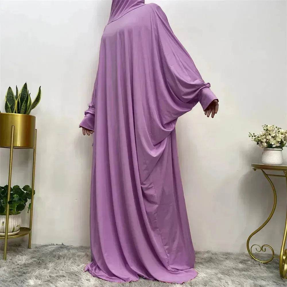 Batwing Sleeve Plain Abaya for ArabArab Women Eid Jalabiya for Women Islamic Wear for Women - EX-STOCK Canada