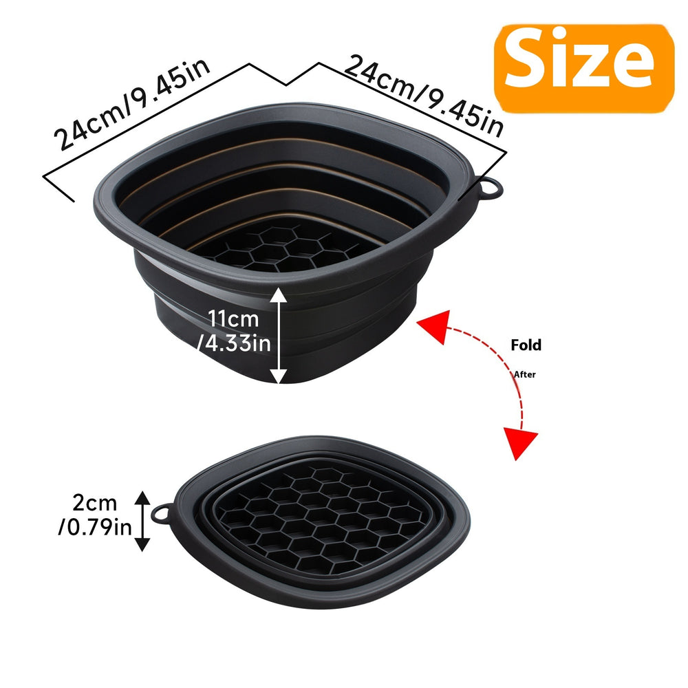 Bacinella pieghevole in silicone domestica, vassoio del ghiaccio, ice facial care, bacinella per bagno con ghiaccio