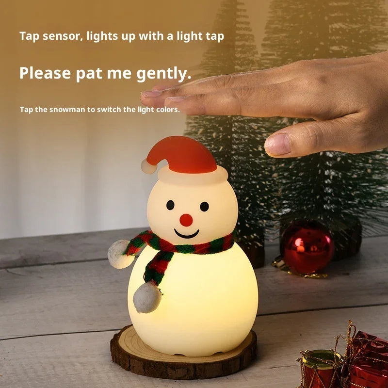 Christmas Snowman Night Light Silicone Bluetooth Audio Small Night Lamp EX-STOCK Canada