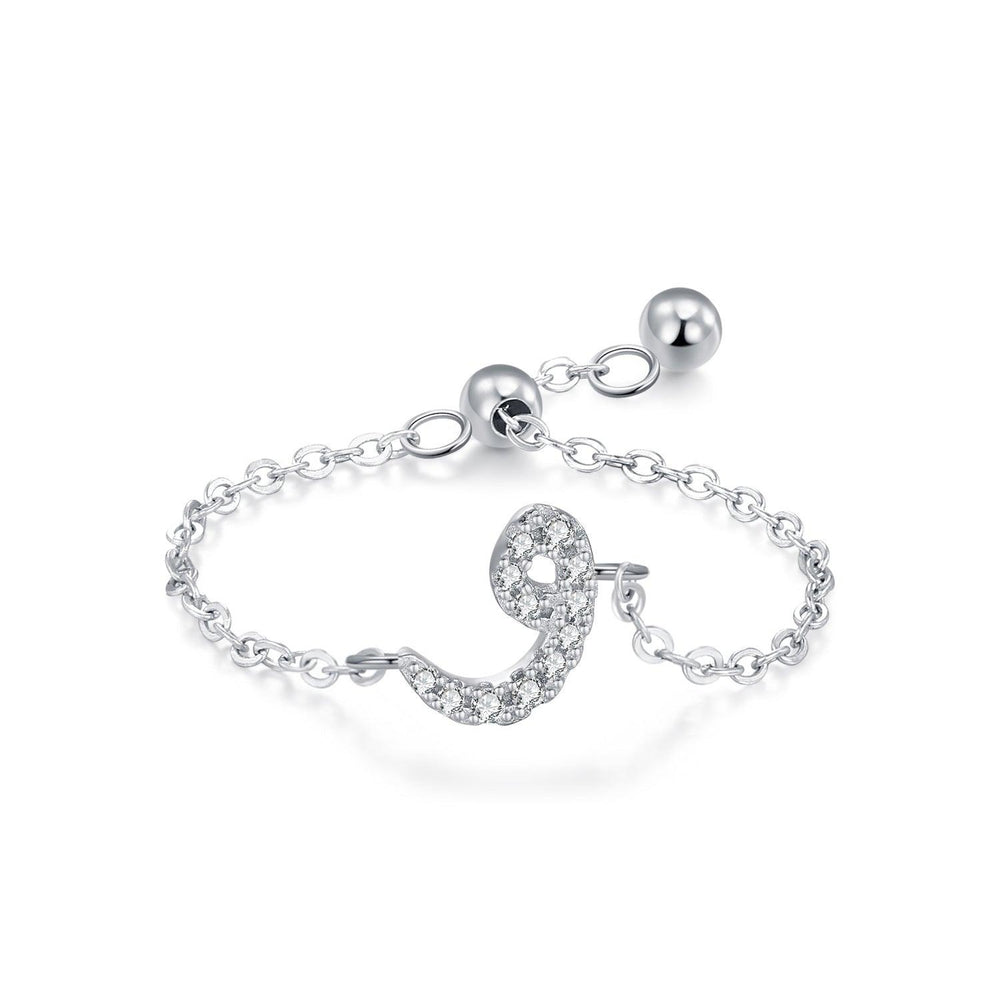 Chaîne extractible en argent sterling S925 avec lettres arabes style niche, assortie et empilableEX-STOCK Canada