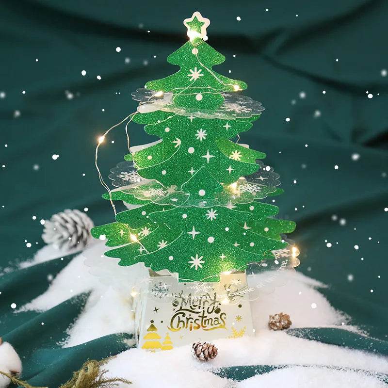 Christmas Decorations Mini Desktop Christmas Greeting Card Ornaments - EX-STOCK Canada