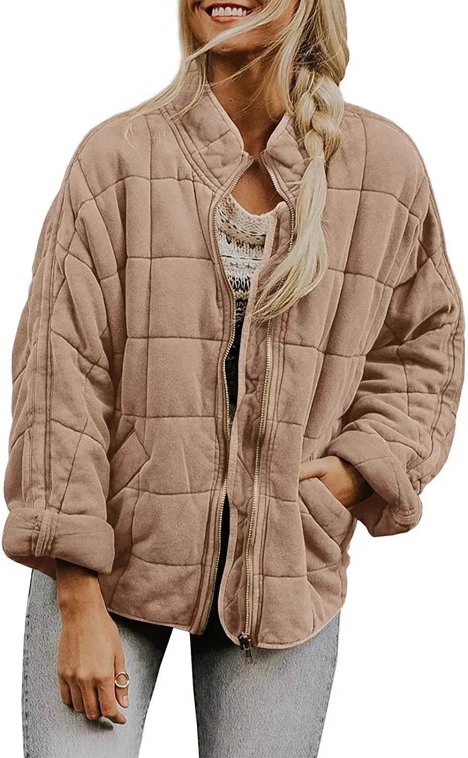 Casual Winter Cotton Padded Loose Pockets Long Sleeved Jacket Women - EX-STOCK Canada