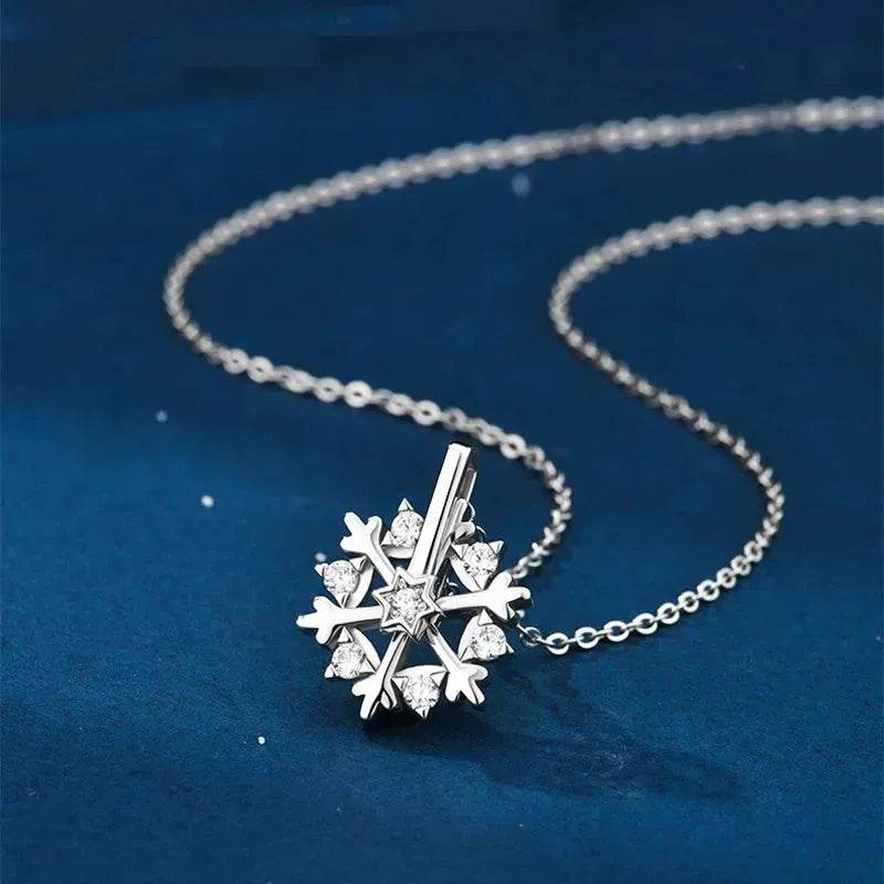 Luxury Rhinestone Christmas Snowflakes Necklace Gift for women - EX-STOCK Canada