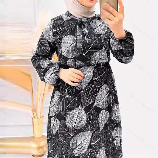 Women's Fashion Waist-controlled Muslim Dress EX-STOCK Canada