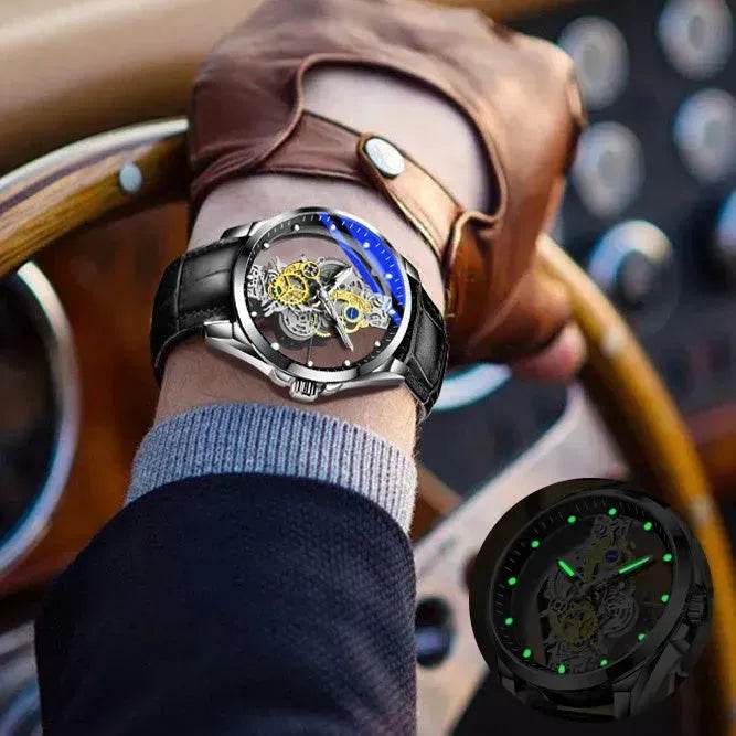 Men Watch Skeleton Automatic Quartz Watch Gold Skeleton Vintage Man Watch Mens Watches Top Brand Luxury - EX-STOCK Canada