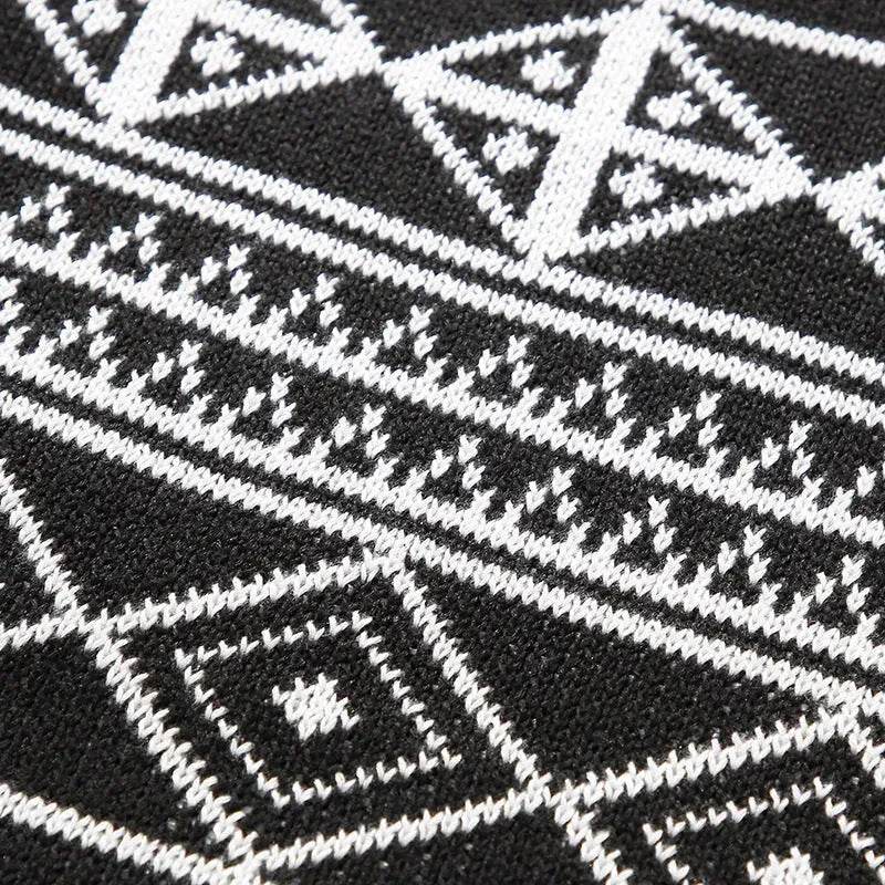 New Trendy Casual Jacquard Knitted Loose Pullover Sweater unisex - EX-STOCK Canada