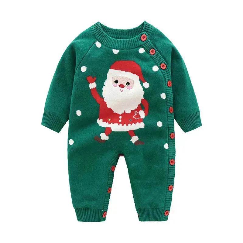 Newborn Baby Clothes Baby Crawling Clothes Thickening Out Baby Harness Christmas Baby Romper Baby Cotton Sleepwear - EX-STOCK Canada