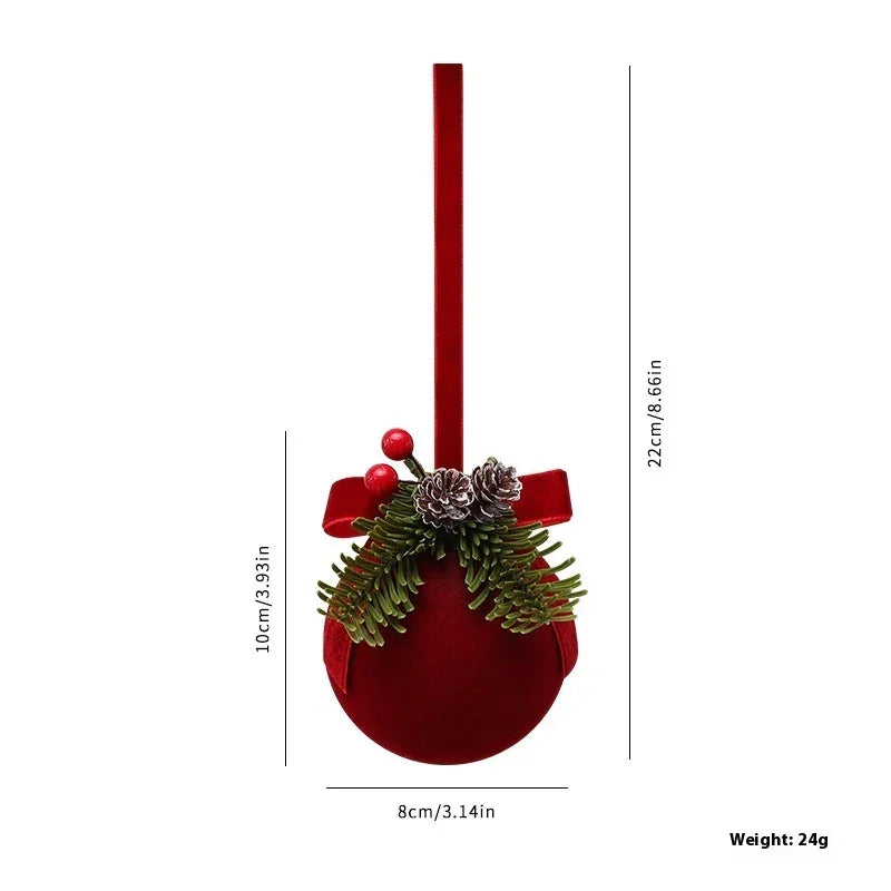 Décorations suspendues pour sapin de Noël dans des vitrines exquises, ornements, décoration d'ambiance pour fête de festival, accessoires, cloches de NoëlEX-STOCK Canada
