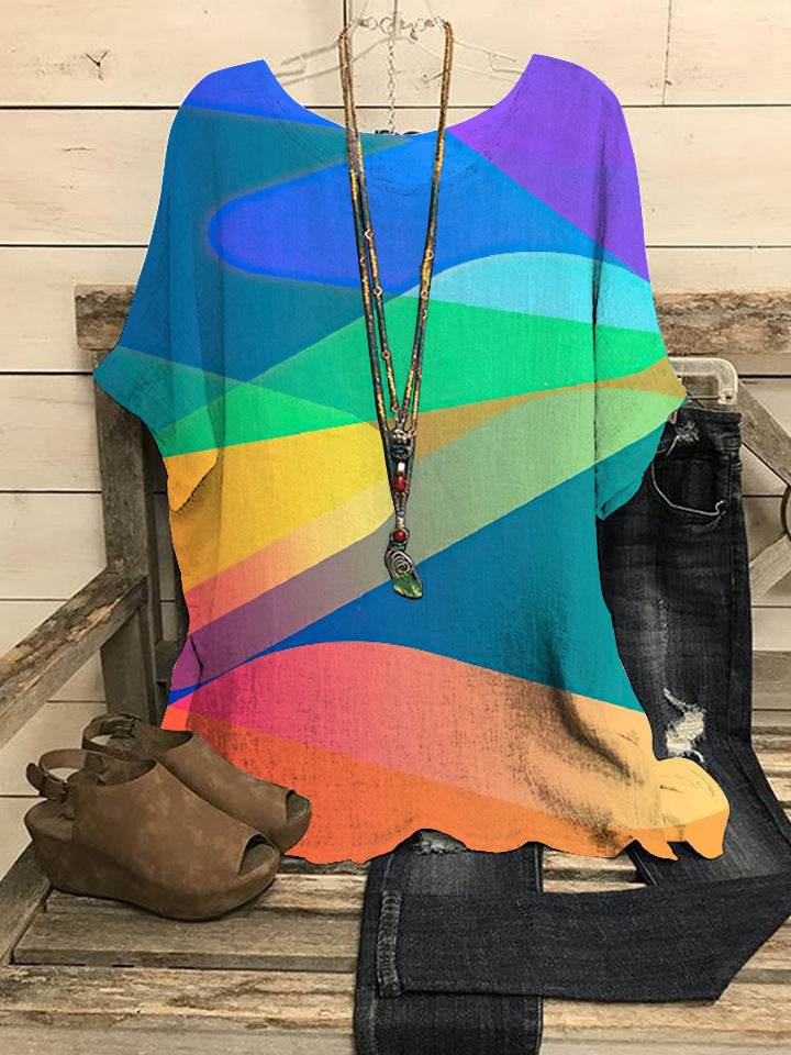 Summer Loose blouse Round Neck Short Sleeve Cotton And Linen Top For Women - EX-STOCK Canada