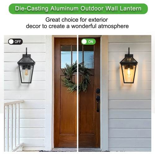 Modern Outdoor Waterproof Wall Lights fixture Support Many Types Of Bulb-2 Packs - EX-STOCK Canada