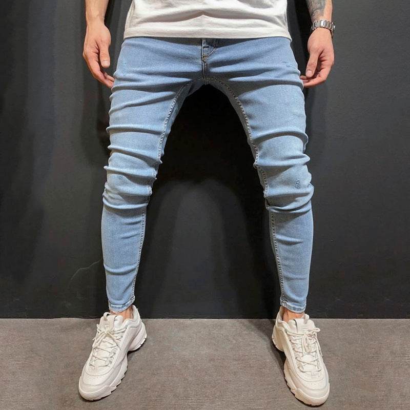 Fashion Trend Men Blue Denim Trousers Jeans - EX-STOCK Canada