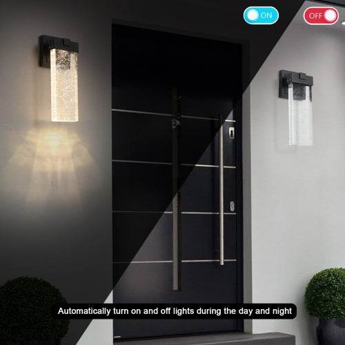 Outdoor Waterproof Transparent LED Crystal Wall Light Supports Many Types Of Bulb-2 Packs With Light Sensitivity - EX-STOCK Canada
