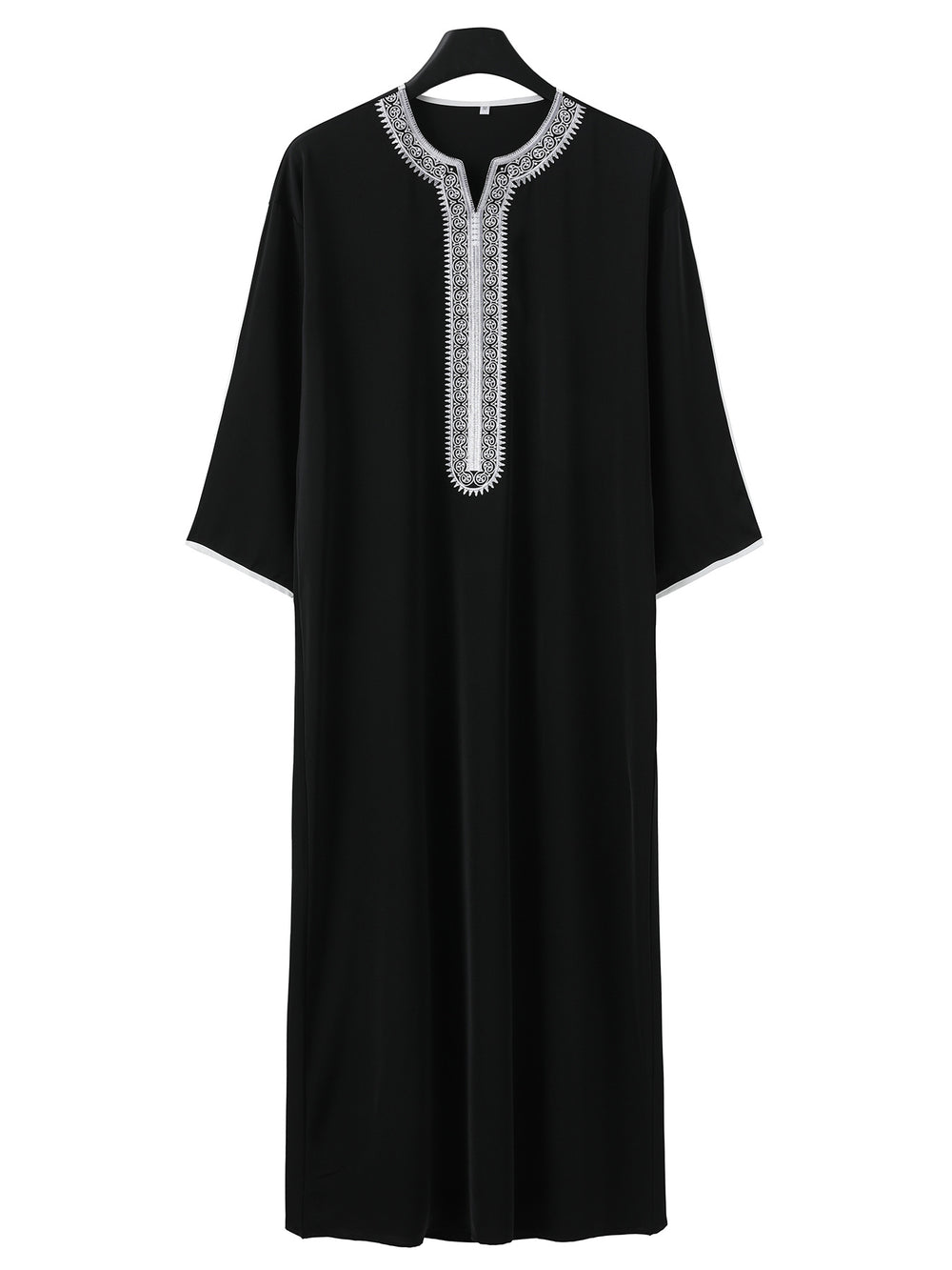 Traditional Arab Thobe for Men, Muslim Long Robe Middle Eastern Style
