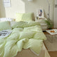 Solid Color Four Piece Lace Edge Duvet Cover EX-STOCK Canada