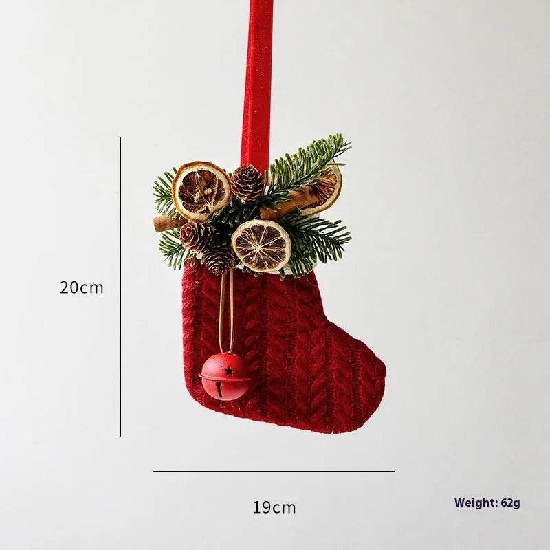 Christmas Decoration Knitted Christmas Stockings Scene Layout - EX-STOCK Canada