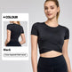 Fashion Short Sleeve Crop Workout Top for Women Yoga Crop Top - EX-STOCK Canada