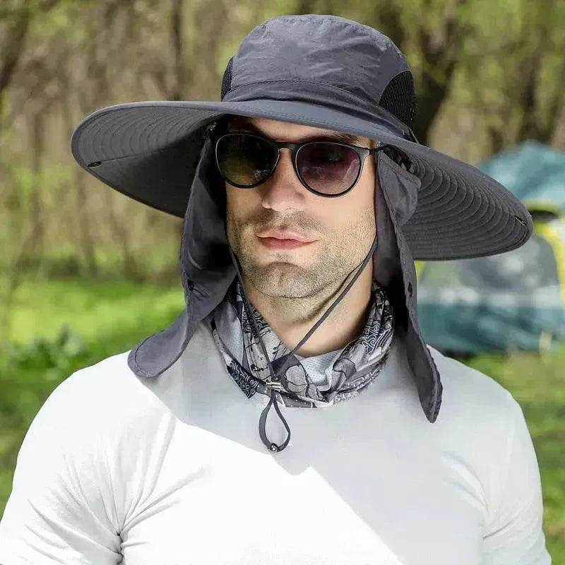 Big Brim Protective Caps Summer Face Cover Sun-proof Mountaineering Bucket Hat - EX-STOCK Canada