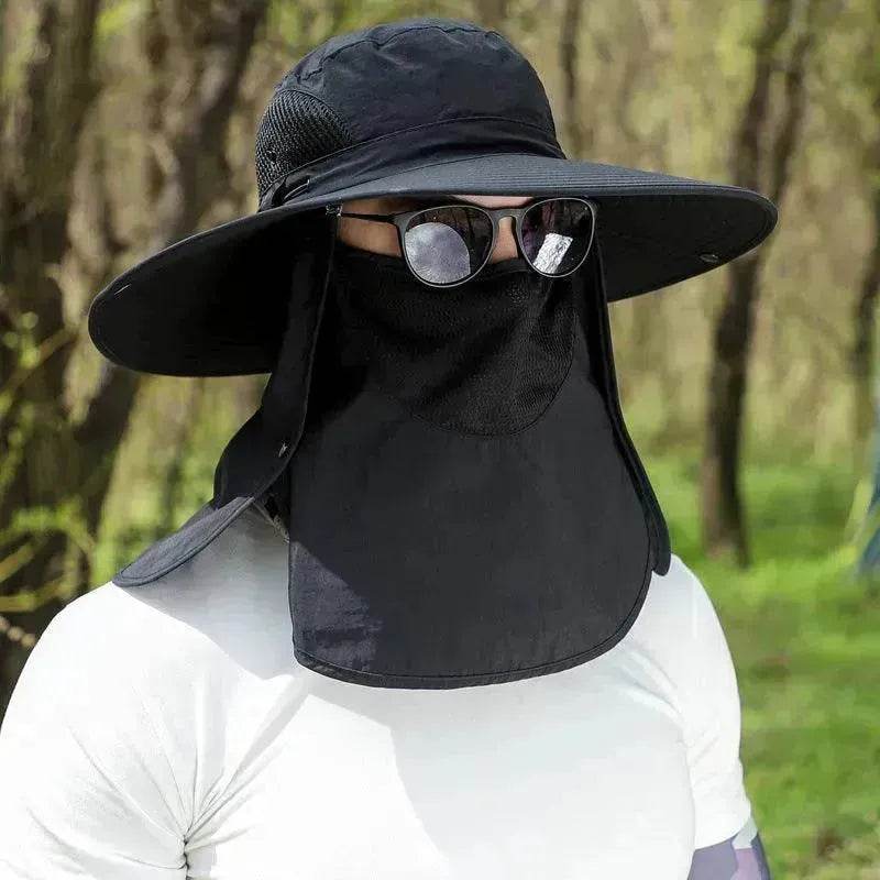 Big Brim Protective Caps Summer Face Cover Sun-proof Mountaineering Bucket Hat - EX-STOCK Canada