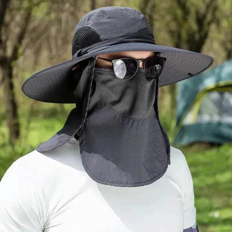 Big Brim Protective Caps Summer Face Cover Sun-proof Mountaineering Bucket Hat - EX-STOCK Canada