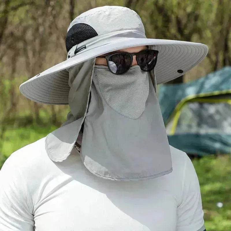 Big Brim Protective Caps Summer Face Cover Sun-proof Mountaineering Bucket Hat - EX-STOCK Canada