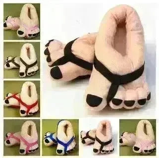 Big Giant Toe Plush Chic Women Men Creative Funny Cartoon Slippers for Winter and Autumn - EX-STOCK CANADA