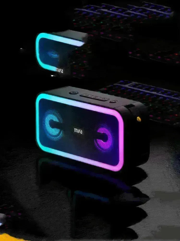 Bluetooth Speaker With Colored Lights, Dual Speakers, Household Ultra-large Volume - EX-STOCK CANADA