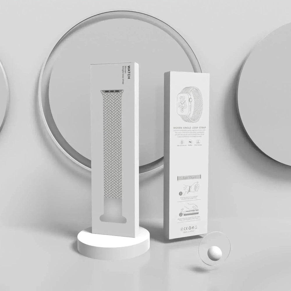 Braided Elastic Single-ring Smart Watchband Box iWatch Strap suitable Apple Smart Watch - EX-STOCK Canada