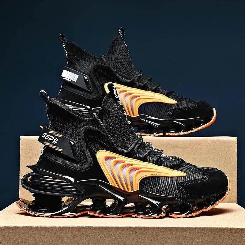 Breathable Fly Woven Mesh High-top Thick-soled Old Shoes Casual Sports Socks Running Shoes - EX-STOCK Canada