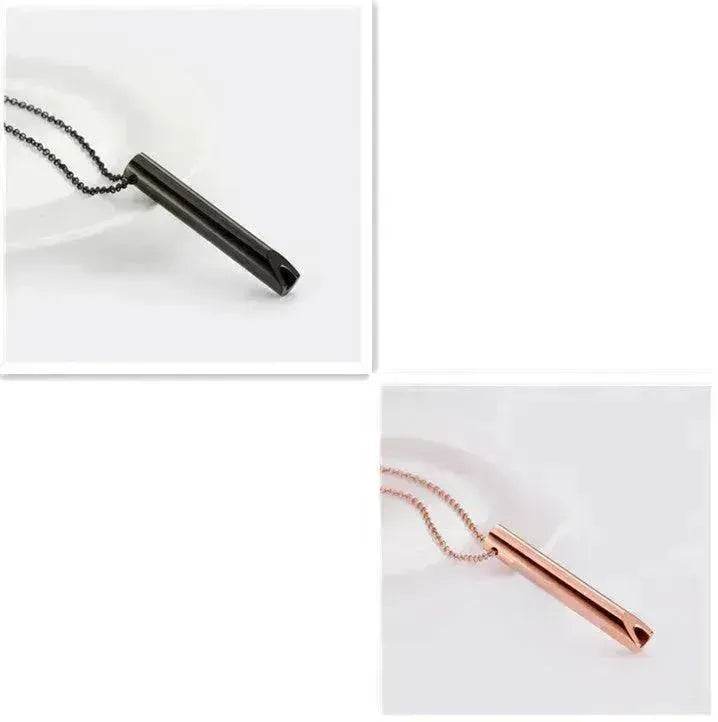 Breathing Necklace Adjustable Breathing Relieve Pressure Ornament Stainless Steel Decompression Jewelry - EX-STOCK Canada