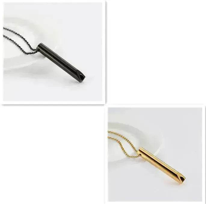 Breathing Necklace Adjustable Breathing Relieve Pressure Ornament Stainless Steel Decompression Jewelry - EX-STOCK Canada