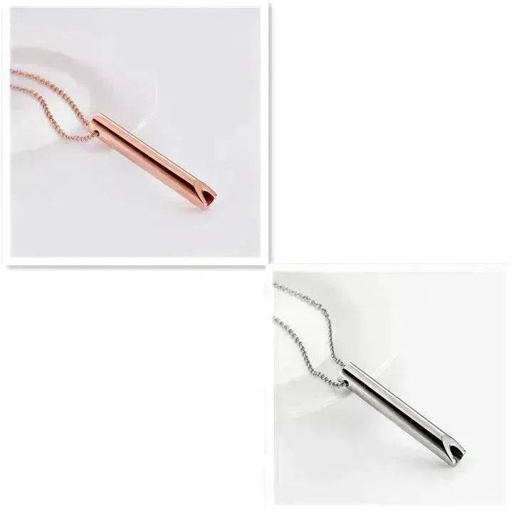 Breathing Necklace Adjustable Breathing Relieve Pressure Ornament Stainless Steel Decompression Jewelry - EX-STOCK Canada