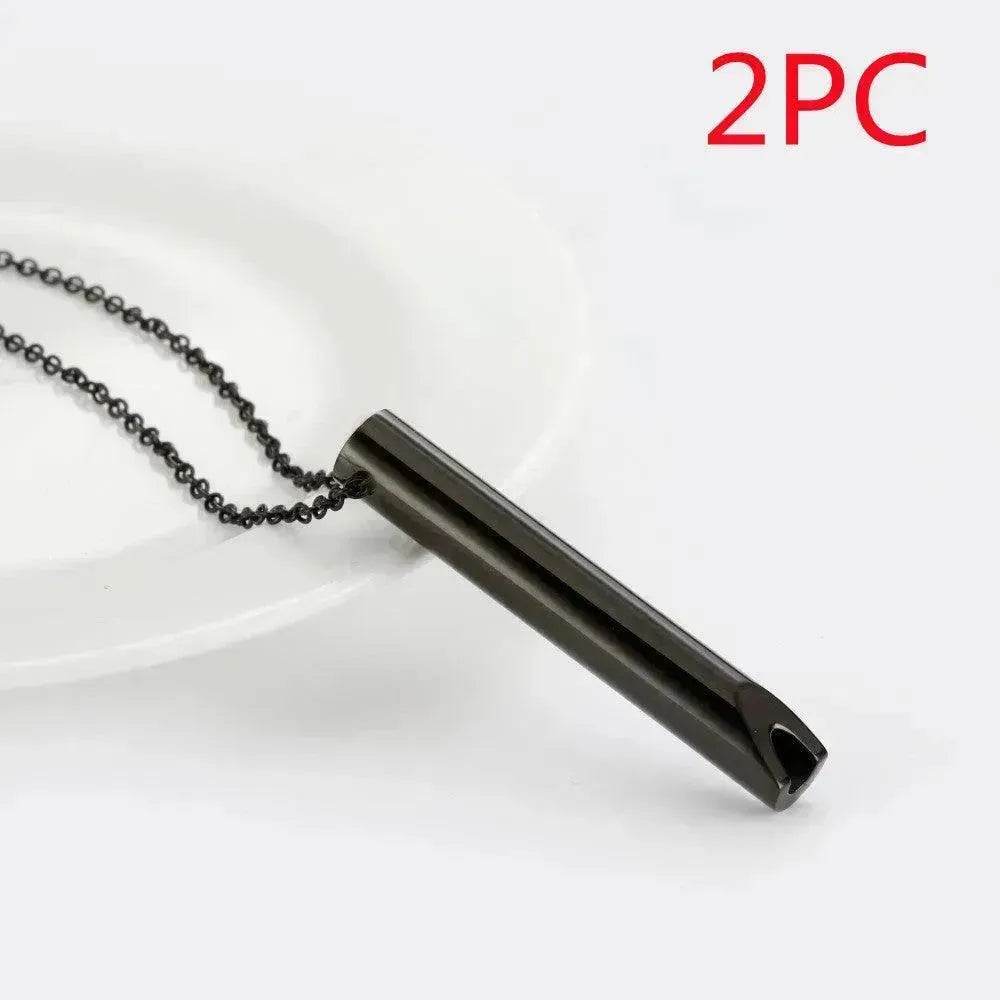 Breathing Necklace Adjustable Breathing Relieve Pressure Ornament Stainless Steel Decompression Jewelry - EX-STOCK Canada
